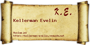 Kellerman Evelin névjegykártya